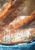 Importante Opera In Terracotta Dipinta MOLLICA Anni 30 firmata 35 Cm