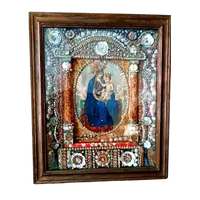 Grande exécution de la Madone dans un coffret en corail et coquillage Fabrication toscane 19e siècle