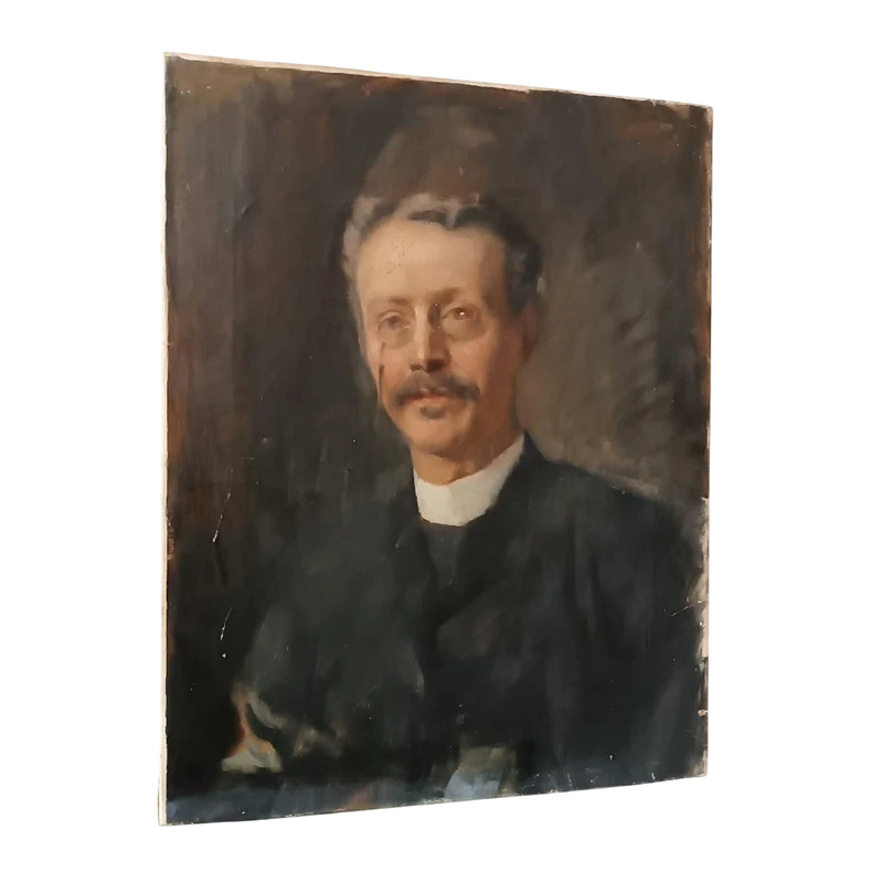 Oil painting on canvas late 19th century , portrait
