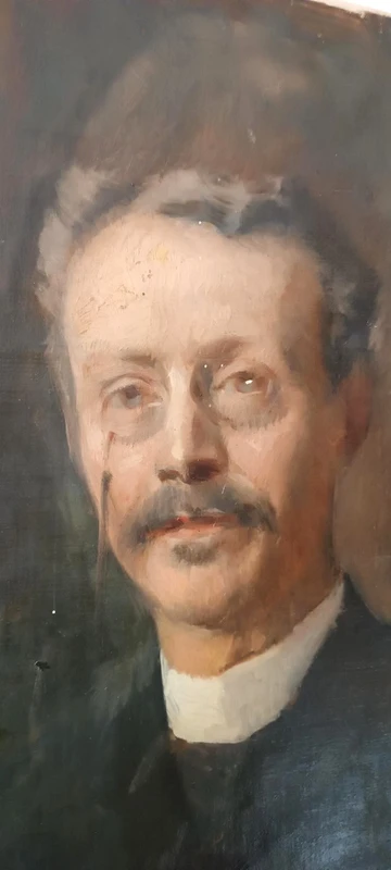 Oil painting on canvas late 19th century , portrait