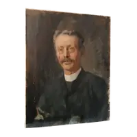 Oil painting on canvas late 19th century , portrait