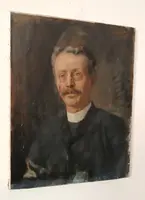 Oil painting on canvas late 19th century , portrait