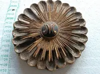 Antique baroque frieze, wooden rose window, Italy