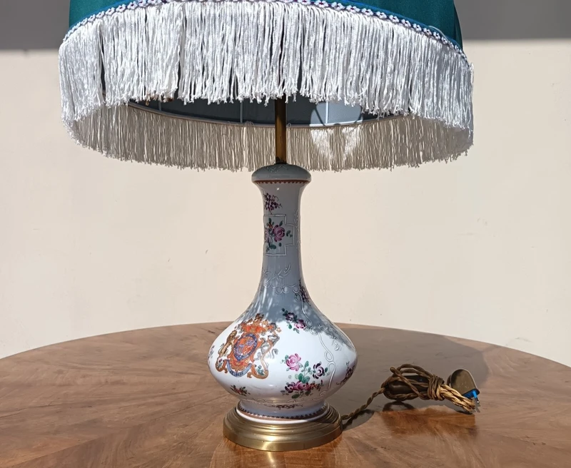 French ceramic lamp from the late 19th century.