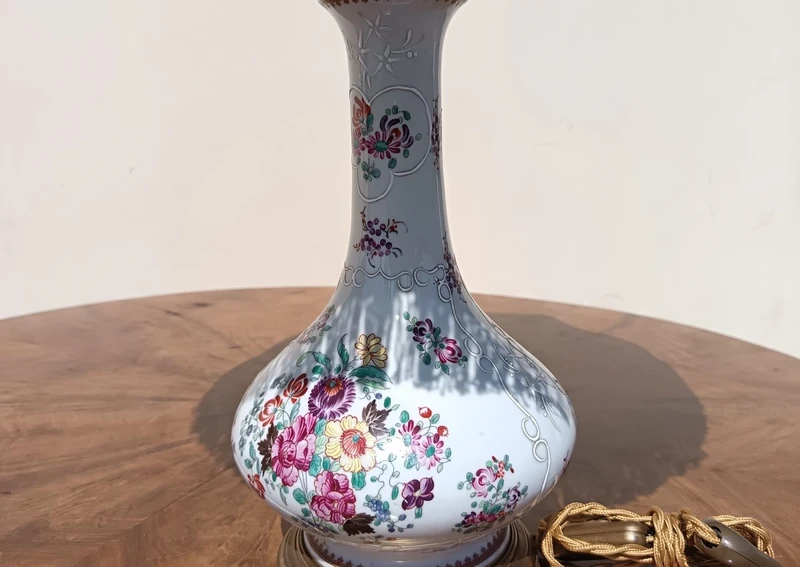 French ceramic lamp from the late 19th century.