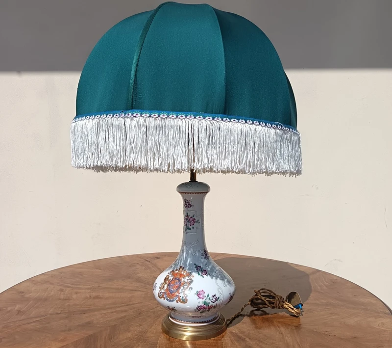 French ceramic lamp from the late 19th century.