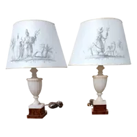 Pair of alabaster lamps 1930s