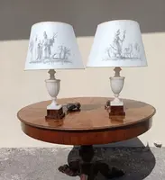 Pair of alabaster lamps 1930s