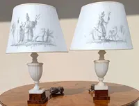 Pair of alabaster lamps 1930s