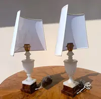 Pair of alabaster lamps 1930s