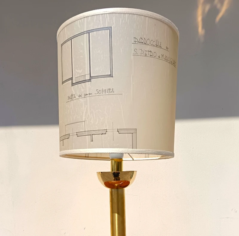 Rationalist bronze lamp 1930s