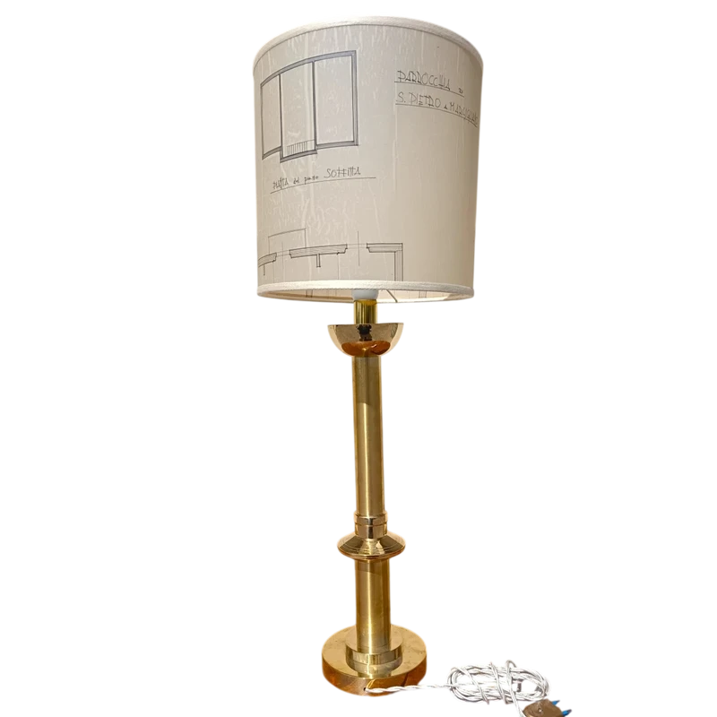 Rationalist bronze lamp 1930s