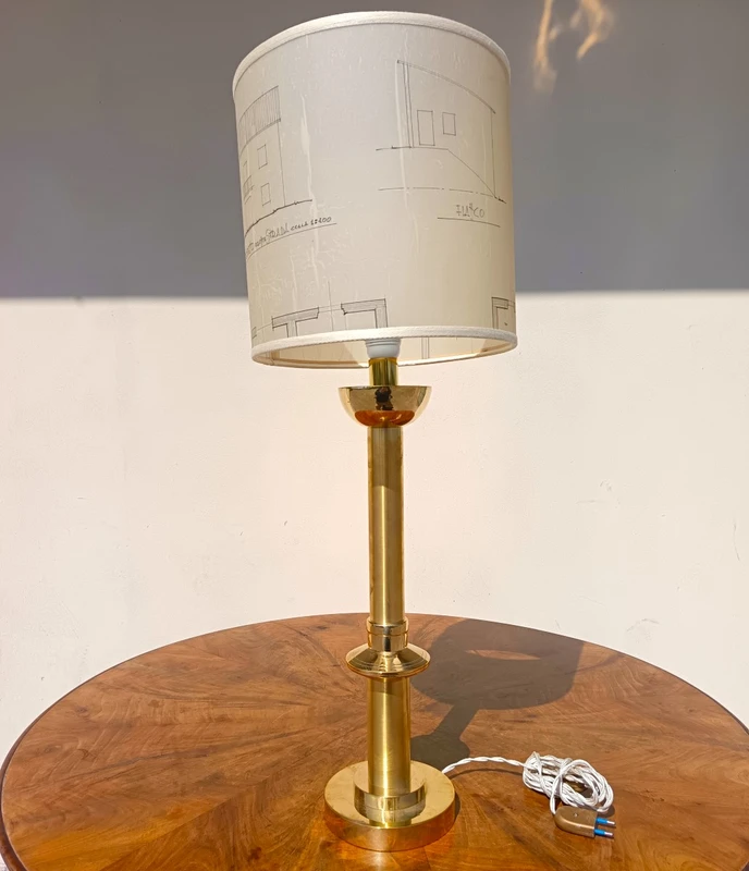 Rationalist bronze lamp 1930s