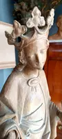 Antique wooden sculpture depicting St. Barbara h.70 cm