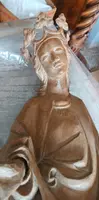 Antique wooden sculpture depicting St. Barbara h.70 cm