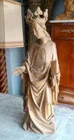 Antique wooden sculpture depicting St. Barbara h.70 cm