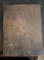 Peinture ancienne sur cuivre - 17e/18e siècle-Madone avec enfant endormi