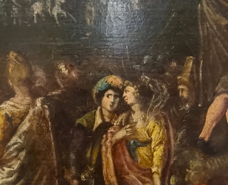 Oil on panel painting late 1500s the Tower of Babel Frans Francken II