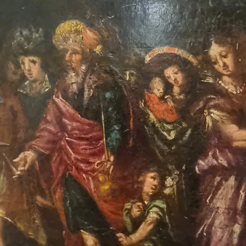 Oil on panel painting late 1500s the Tower of Babel Frans Francken II