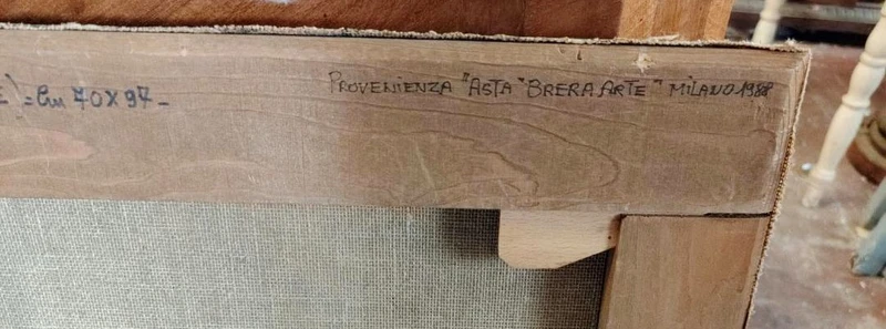 Oil on canvas depicting female nude , author Armando Spadini (Florence 1883 - Rome 1995) -