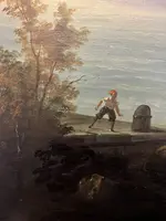 Dipinto a olio su tela – Veduta della Fortezza di Ehrenbreitstein sul fiume Reno