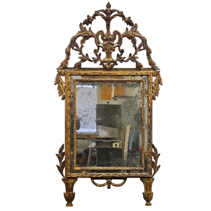 Imposing Louis XVI gilded wood mirror - 18th century