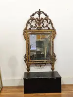 Imposing Louis XVI gilded wood mirror - 18th century