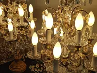 Paire de volants de table en cristal biseauté - début du 20e siècle