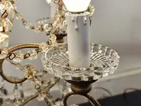 Paire de volants de table en cristal biseauté - début du 20e siècle