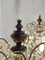 Paire de volants de table en cristal biseauté - début du 20e siècle