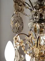 Paire de volants de table en cristal biseauté - début du 20e siècle