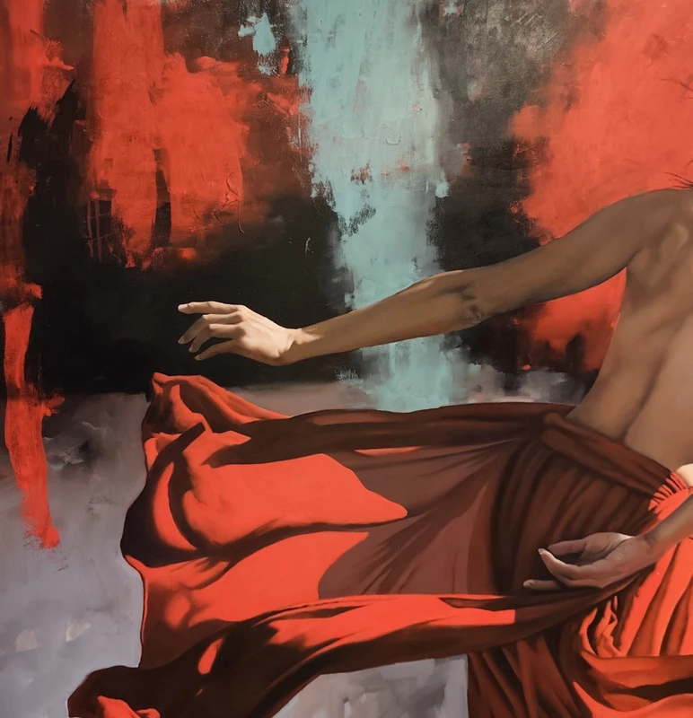 Olio su tela energia della donna pittura realista