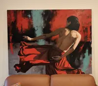 Olio su tela energia della donna pittura realista