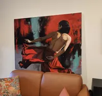 Olio su tela energia della donna pittura realista