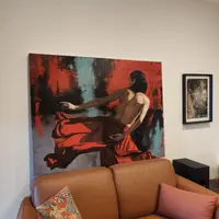 Olio su tela energia della donna pittura realista