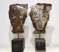 Coppia di maschere in lamiera 1960 Jean-Pierre Raynaud