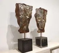 Coppia di maschere in lamiera 1960 Jean-Pierre Raynaud