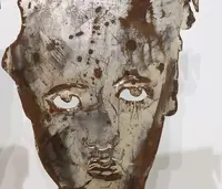 Coppia di maschere in lamiera 1960 Jean-Pierre Raynaud