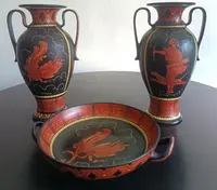 Trittico di vasi Deruta 1930