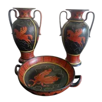 Trittico di vasi Deruta 1930