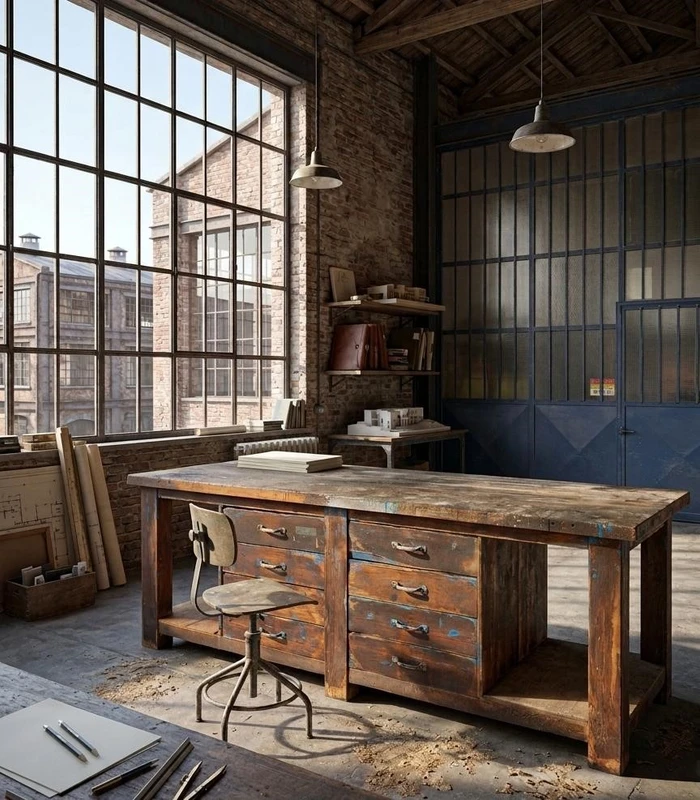 Comptoir industriel des années 1950