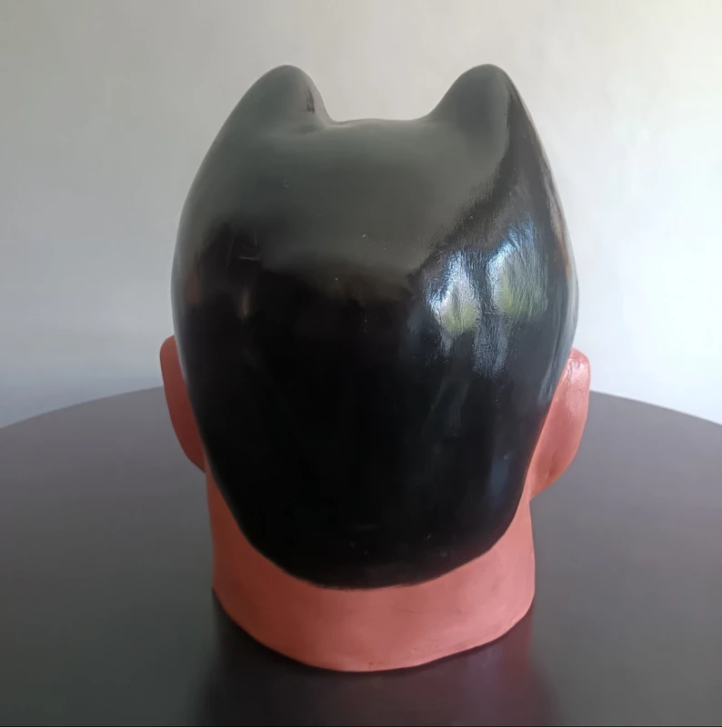 Triptych of Chinese masks from 1920 papier mache