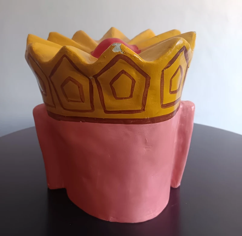 Triptych of Chinese masks from 1920 papier mache