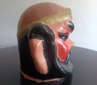 Triptych of Chinese masks from 1920 papier mache