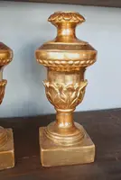 Antique pair of palm holder candlesticks Tuscany Early 19th century luigi xvi