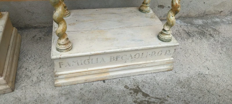 Pair of small lacquered console tables 18th century