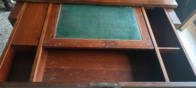 Antique writing table - sliding top - mahogany - Louis XVI