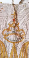 Large processional cloth embroidered Marian symbol , 18th century