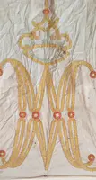 Large processional cloth embroidered Marian symbol , 18th century