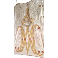 Large processional cloth embroidered Marian symbol , 18th century